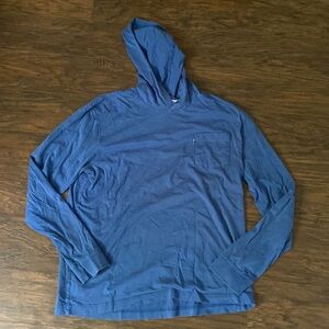 Johnnie-O lightweight Cotton Hoody Blue Large